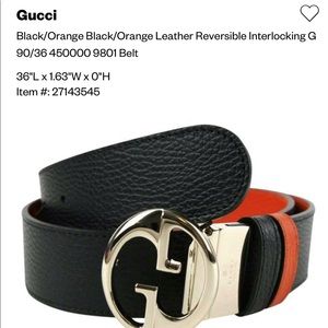 Gucci Reversible Belt 💯 Authentic